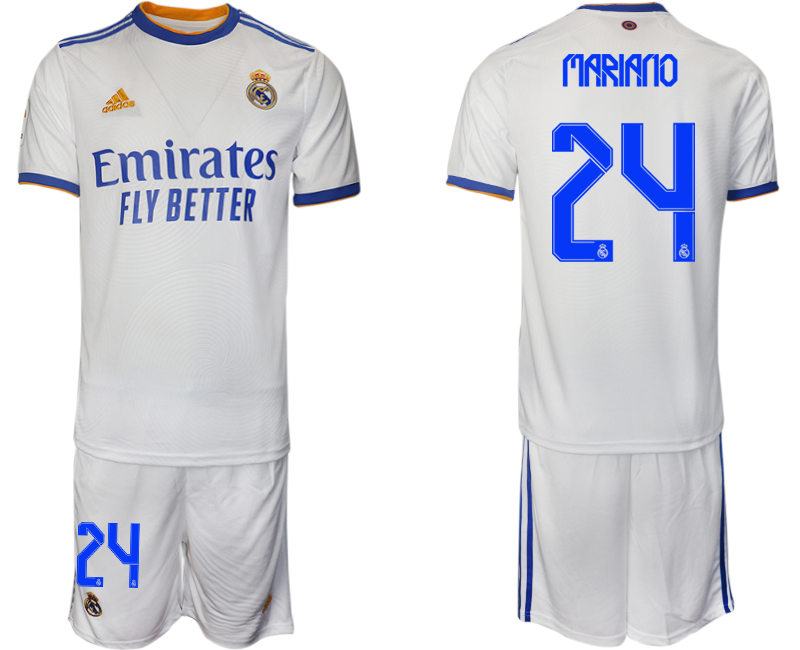 Men 2021-2022 Club Real Madrid home white #24 Soccer Jerseys